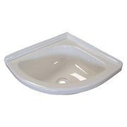 Caravan Motorhome Boat Bathroom White Plastic Corner Vanity Sink Bowl Camper Van Via Mondo - Dynamic Drive