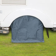 Caravan Wheel Cover Alloy Protection for 13" & 14" Wheels with eyelets Quest - Dynamic Drive
