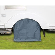Caravan Wheel Cover Alloy Protection for 13" & 14" Wheels with eyelets Quest - Dynamic Drive