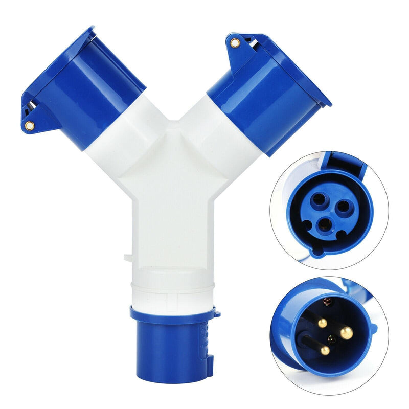 Caravans Hook Up 2 Way 16Amp 240V Mains Hook Up Adaptor Crusader - Dynamic Drive