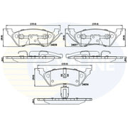 Comline Front & Rear Brake Discs & Pads fits Dodge Caravan 2000-2007 2.4