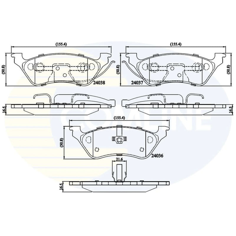 Comline Front & Rear Brake Discs & Pads fits Dodge Caravan 2000-2007 2.4