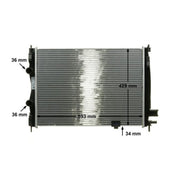 Mahle Engine Radiator fits Nissan Qashqai I 2006-2013 1.5