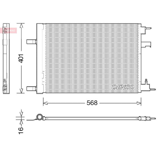 Denso Air Conditioning Condenser fits Chevrolet Cruze 2009 on 1.6 1.8
