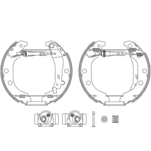 Mintex Brake Shoe Set Axle Kit fits Peugeot 406 1995-2004
