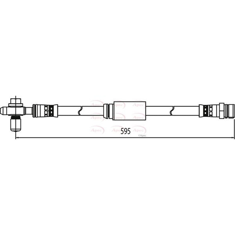 Apec Brake Hydraulic Hose Line Front fits VW Beetle 2011-2019 1.2 1.4 1.6 2.0