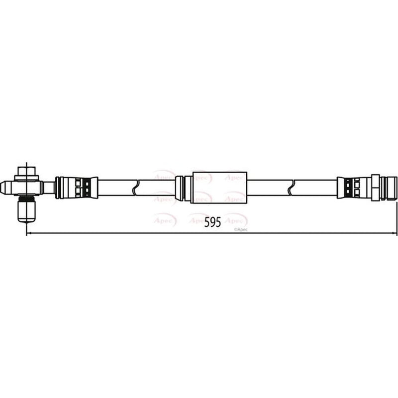 Apec Brake Hydraulic Hose Line Front HOS3946