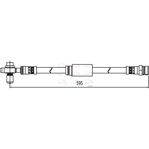 Apec Brake Hydraulic Hose Line Front fits VW Beetle 2011-2019 1.2 1.4 1.6 2.0