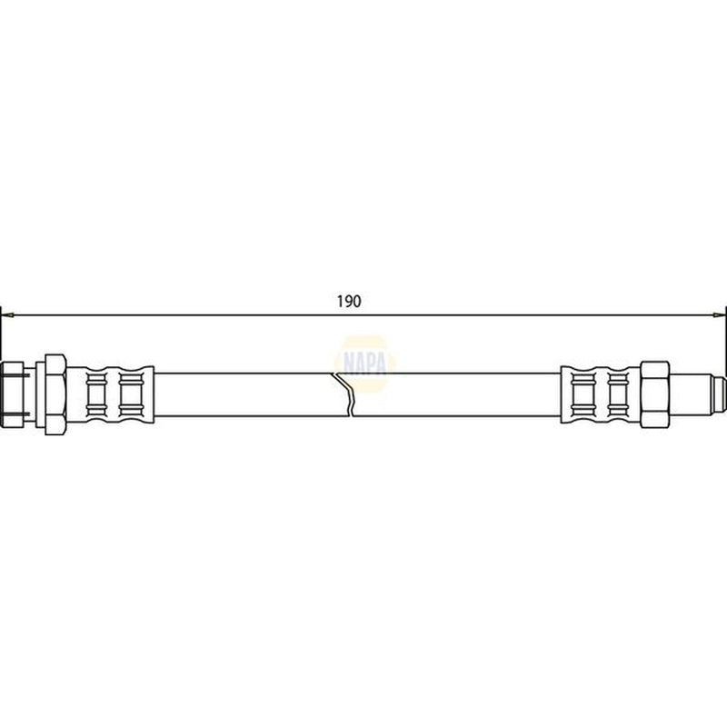 NAPA Brake Hydraulic Hose Line Front fits Mitsubishi Shogun Sport I 1998-2000