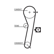 Gates Timing Belt Kit with Rollers fits Daihatsu Applause 1989-2000 1.6