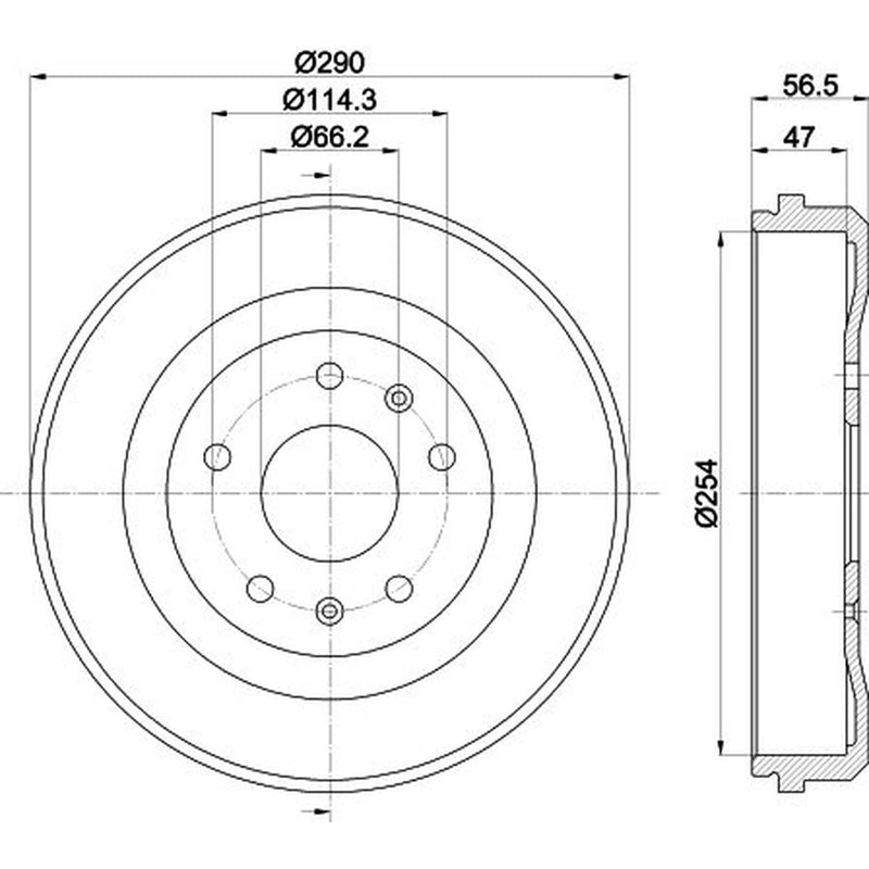 Mintex Brake Drum Assembly Rear fits Land Rover Freelander I 1998-2006