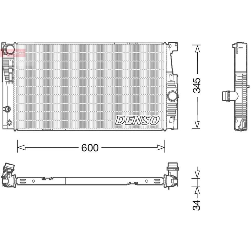 Denso Engine Radiator fits BMW 5 2010-2017