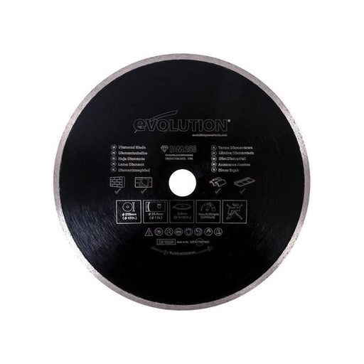 Evolution RAGE® Diamond Blade, Continuous Rim 255 x 25.4mm Evolution - Dynamic Drive