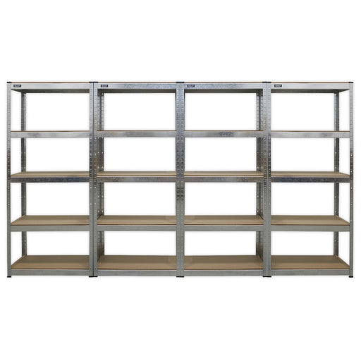 Sealey Racking Unit 5 Shelf 150kg Capacity Per Level - Set of 4 AP6150GSCOMBO Sealey - Dynamic Drive