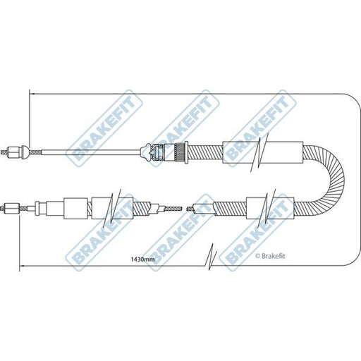 Apec Handbrake Cable Right Rear fits Peugeot 205 1983-1998