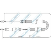 Apec Handbrake Cable Right Rear BBC3327