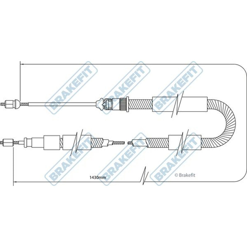 Apec Handbrake Cable Right Rear fits Peugeot 205 1983-1998