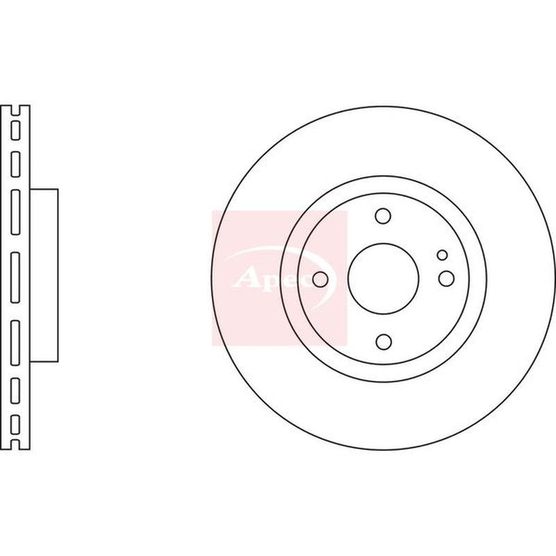 Apec Front Brake Vented Discs & Pads fits Mazda MX-5 1998-2005 1.8