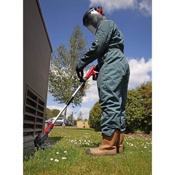 Sealey Cordless Grass Strimmer 20V Lawn Cutter Garden 4Ah Battery and Charger Sealey  - Dynamic Drive