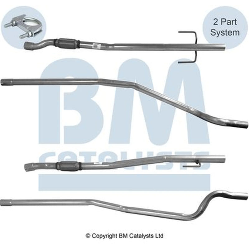 BM Catalysts Exhaust Pipe OD fits Vauxhall Combo Box Body/Mpv 2004-2012 1.3