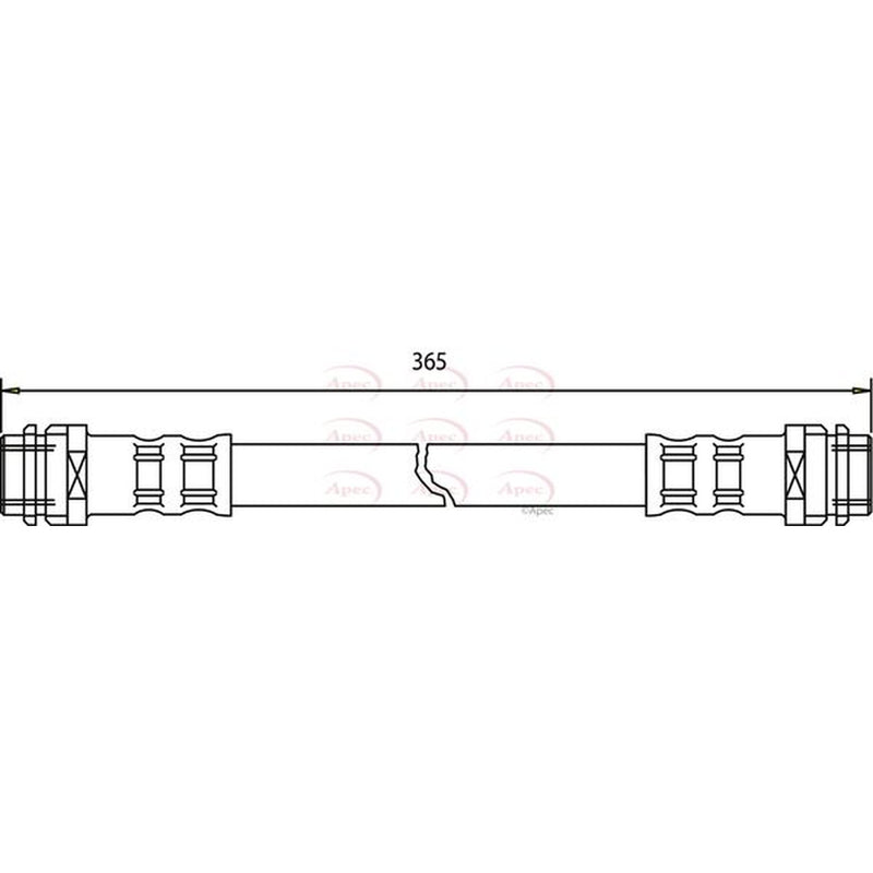 Apec Brake Hydraulic Hose Line Rear fits Mercedes-Benz A-Class 1997-2004