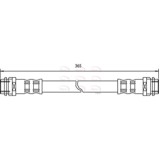 Apec Brake Hydraulic Hose Line Rear fits Mercedes-Benz A-Class 1997-2004