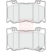 Apec Front Brake Pad Set fits Infiniti Fx 2008 on