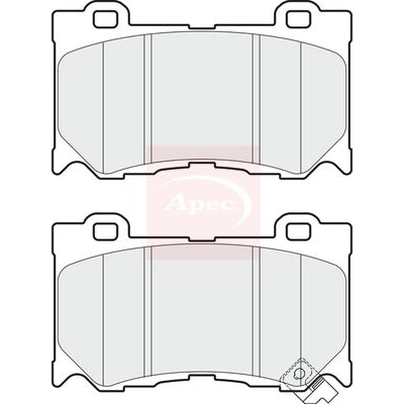 Apec Front Brake Pad Set fits Infiniti Fx 2008 on
