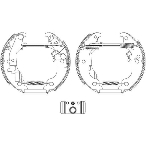 Mintex Brake Shoe Set Axle Kit fits Fiat Punto 1999-2010 1.2 188.030 188.233
