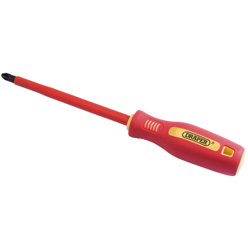 Draper Fully Insulated Soft Grip PZ TYPE Screwdriver, No.3 x 250mm 46535 Draper - Dynamic Drive
