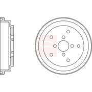 Apec Brake Drum Assembly Rear fits Suzuki Vitara / Escudo 1988-1998 1.6 1.9