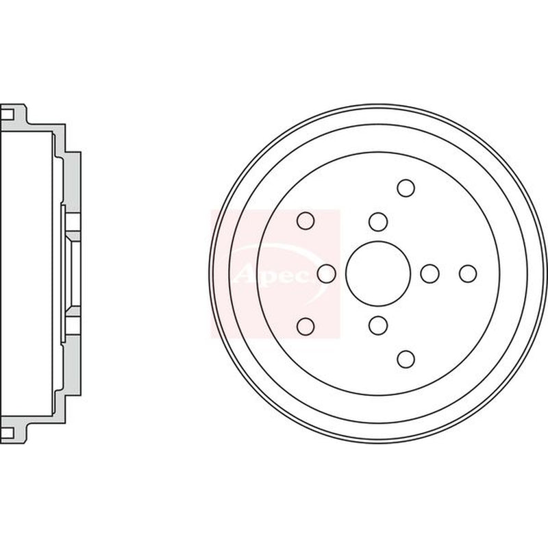 Apec Brake Drum Assembly Rear fits Suzuki Vitara / Escudo 1988-1998 1.6 1.9