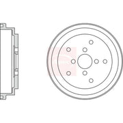 Apec Brake Drum Assembly Rear DRM9187