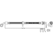 Juratek Brake Hydraulic Hose Line Front Left fits Honda Civic VII 2000-2005