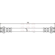 Apec Brake Hydraulic Hose Line Front fits Mitsubishi L200 1996-2007 2.5