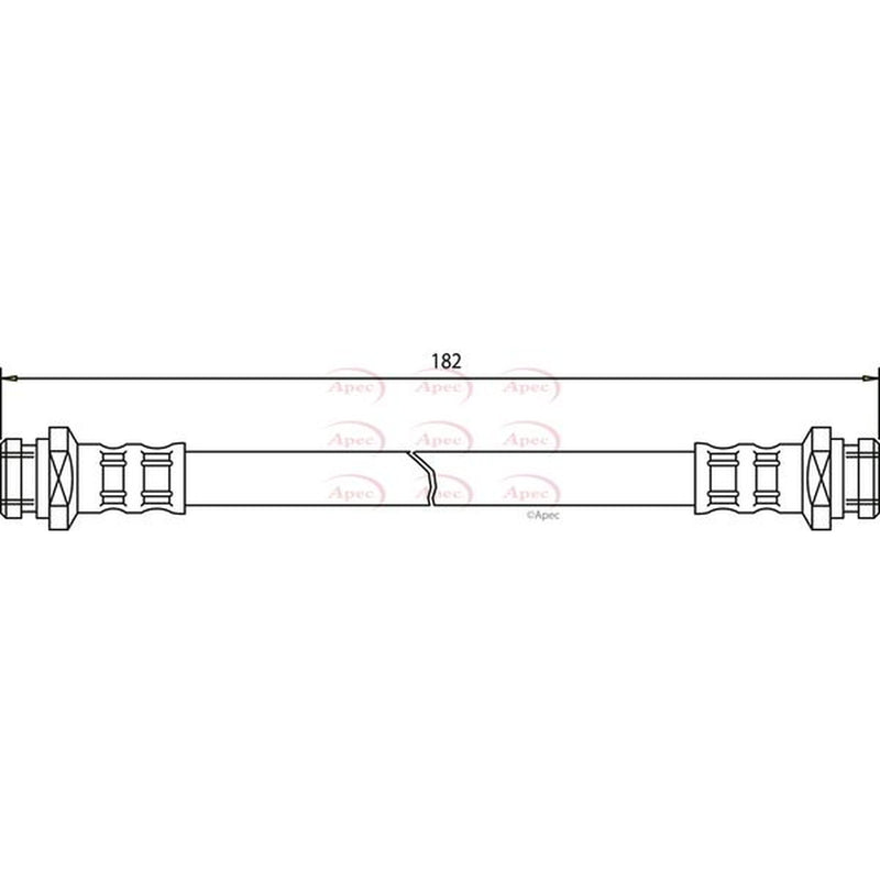 Apec Brake Hydraulic Hose Line Front fits Mitsubishi L200 1996-2007 2.5