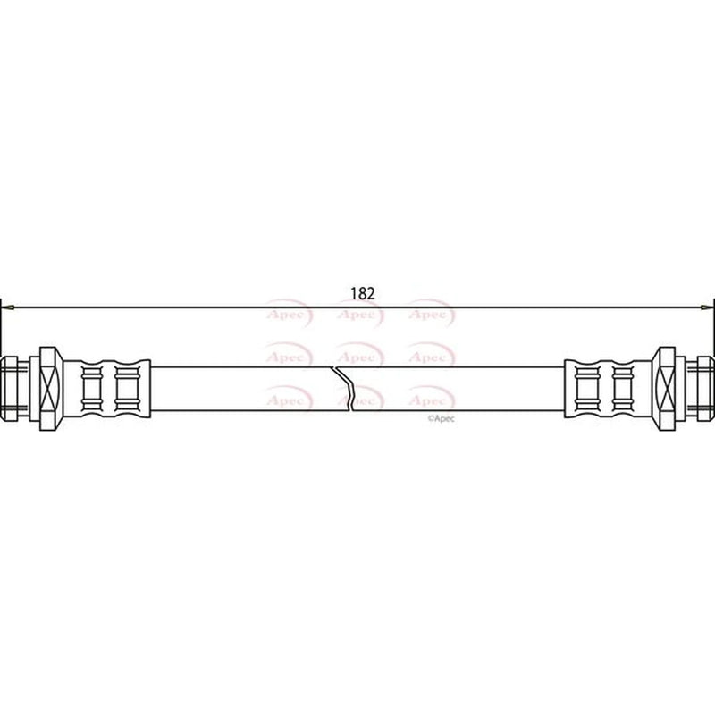Apec Brake Hydraulic Hose Line outer HOS3472