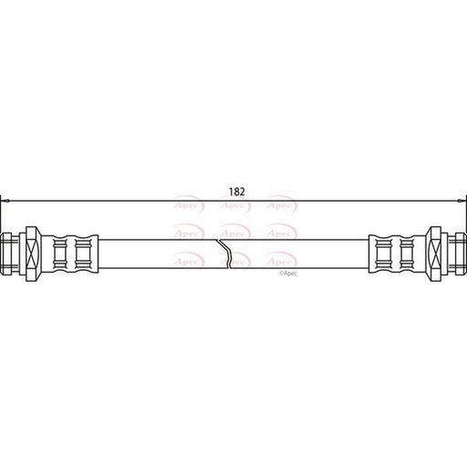 Apec Brake Hydraulic Hose Line Front fits Mitsubishi L200 1996-2007 2.5