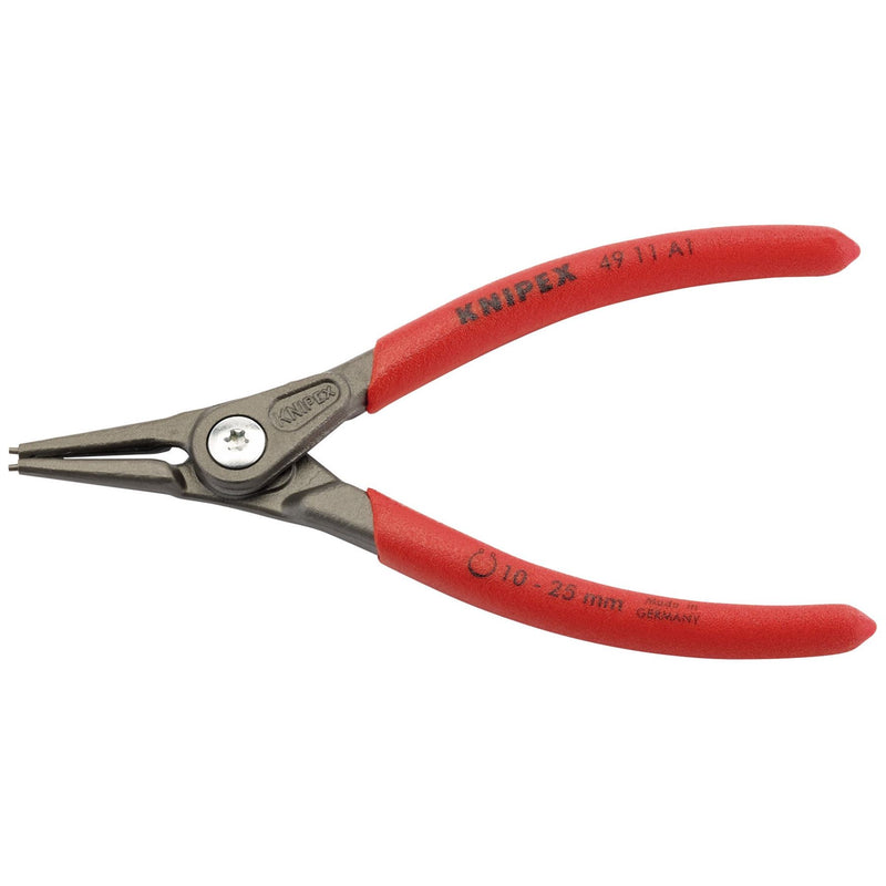 Draper Knipex 49 11 A1 140mm External Straight Tip Circlip Pliers, 10 - 25mm Cap Draper - Dynamic Drive