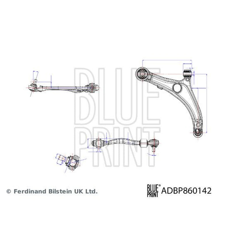 Blue Print Control/Trailing Arm Front Right ADBP860142