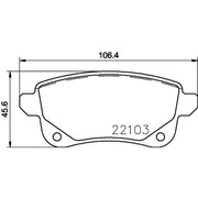 DON Rear Brake Pad Set fits Mitsubishi Asx 2023 on 1.6