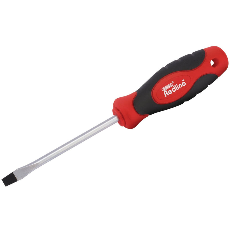 Draper Plain Slot Soft Grip Screwdriver, 6 x 100mm 68010 Draper - Dynamic Drive