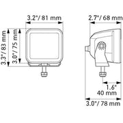 Hella Led Cube Kit 3.2Inch Spotlight 1FA 1FA 358 176-821 1FA 358 176-821
