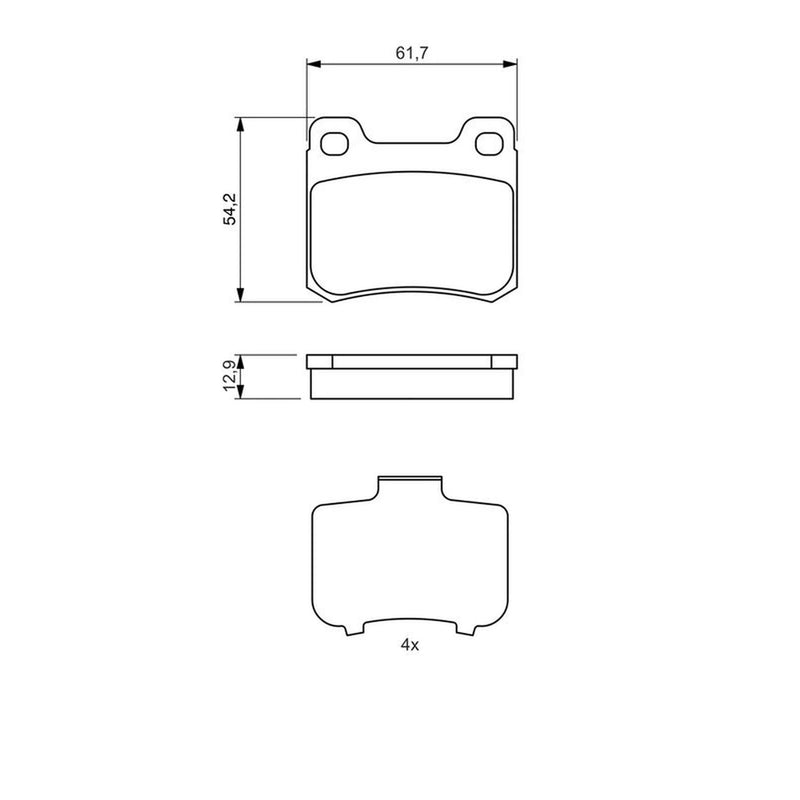 Bosch Front & Rear Pads fits Mercedes-Benz 190 1982-1993