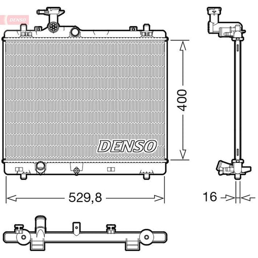 Denso Engine Radiator fits Suzuki Swift III 2010-2017 1.2