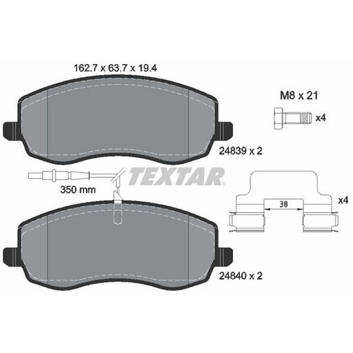 Textar Front Brake Pad Set 2483901