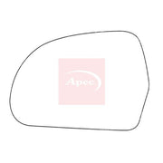 Apec Exterior Wing Mirror Glass Left fits Audi A3 2003-2013 1.4 1.6 1.8 1.9 2.0