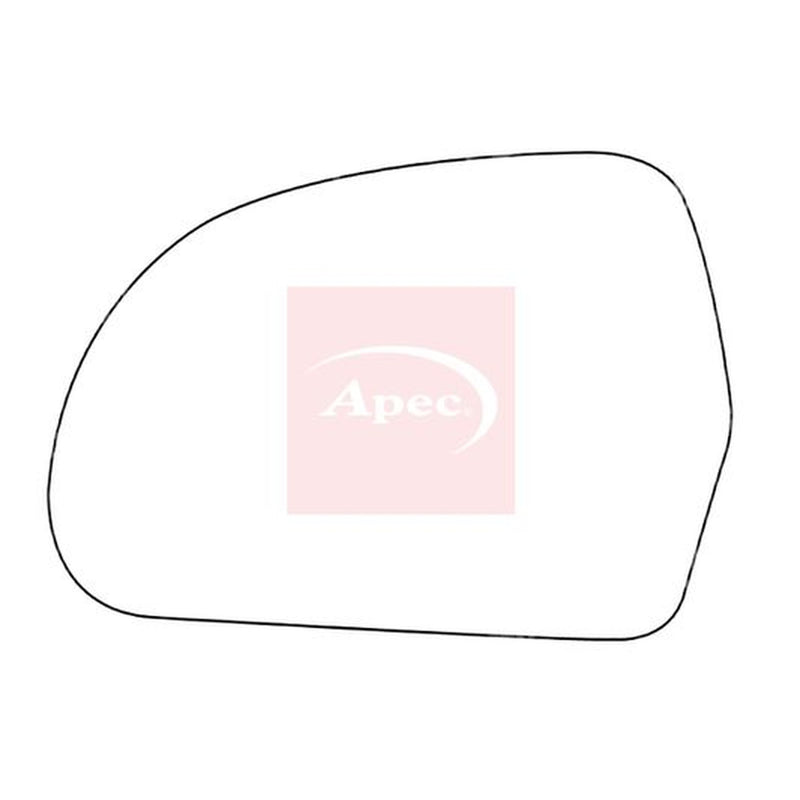 Apec Exterior Wing Mirror Glass Left fits Audi A3 2003-2013 1.4 1.6 1.8 1.9 2.0