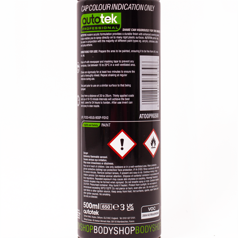 Autotek Professional Grey Primer 500Ml Spray Paint High Coverage Autotek  - Dynamic Drive