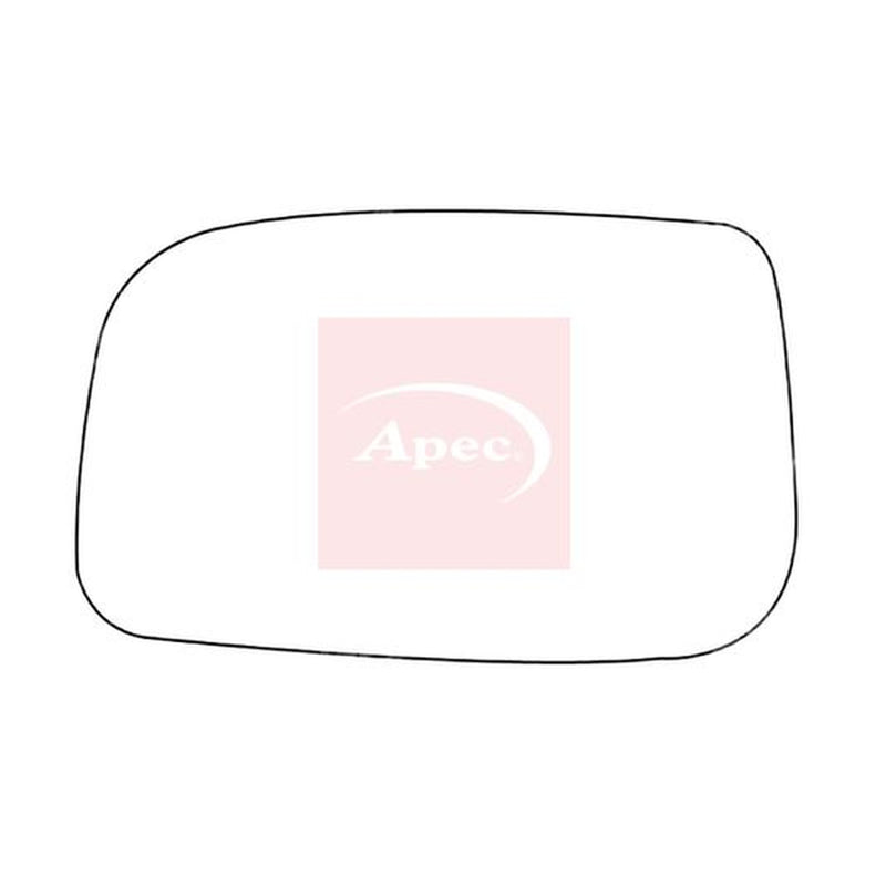 Apec Exterior Wing Mirror Glass Left fits Toyota Avensis 1999-2008